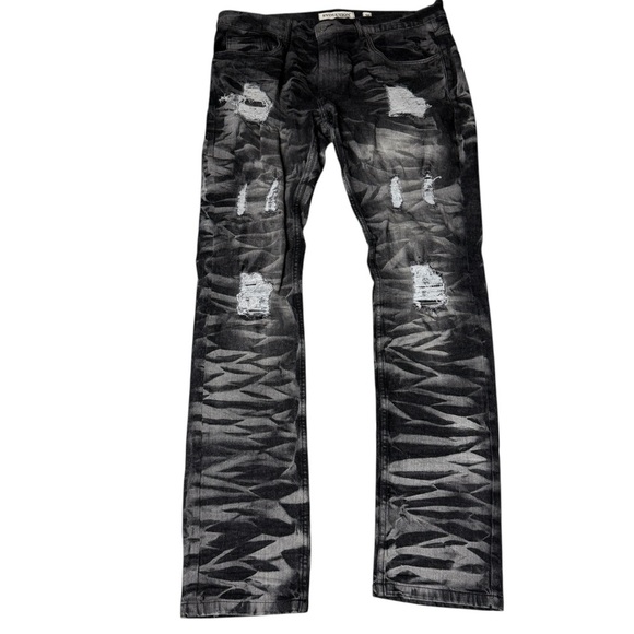 Evolution Wild Tiger jeans Black gray 38 - Picture 1 of 5